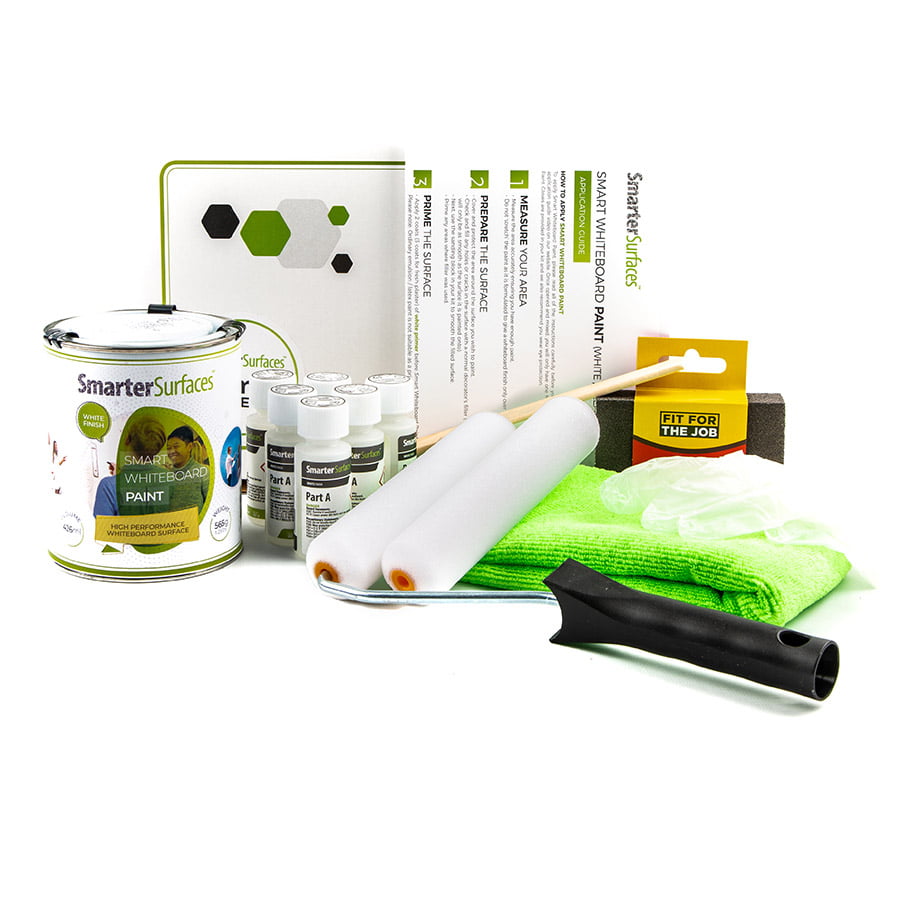 Whiteboard Paint White Kit with Tools & Accessories