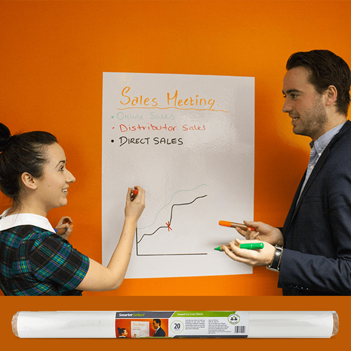 whiteboard sheets for brainstorming in office