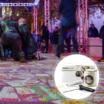 Floor projector screen paint