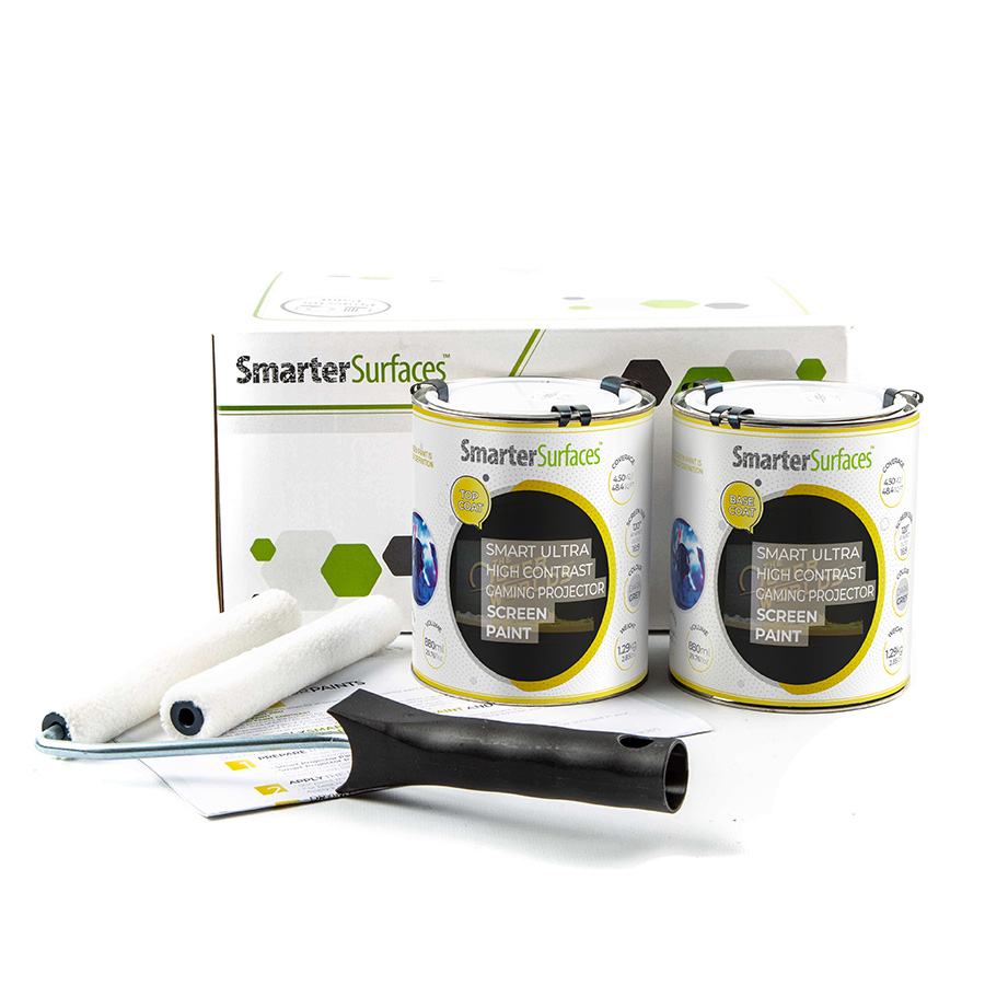 Ultra high contrast projector screen paint full kit