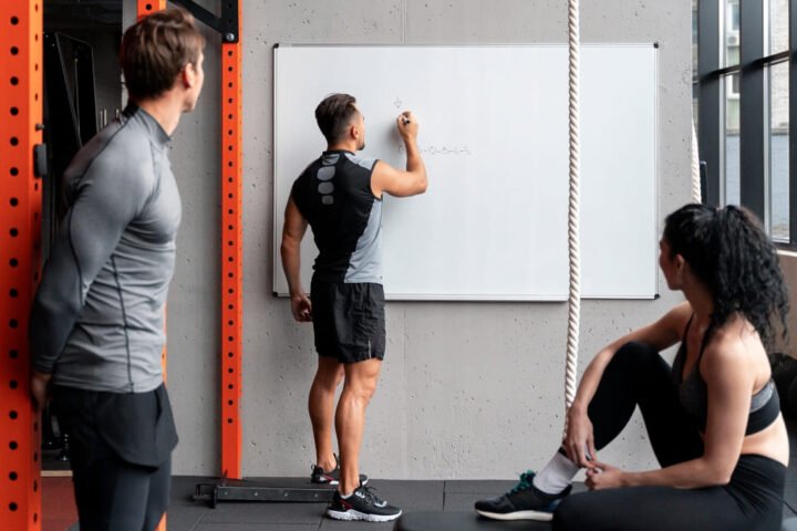 Sports whiteboard walls in gym