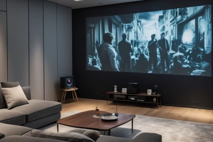 Home theatre projector screen paints