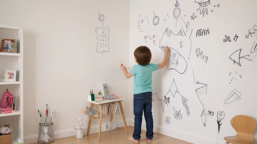 Whiteboard for home - in kid's room